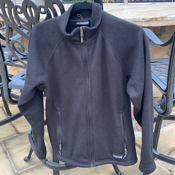 REI Polartec Zip Up Black Jacket Sz L - Picture 1 of 9